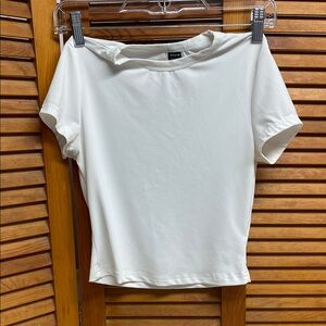 SHEIN White Short Sleeve Crewneck Tee